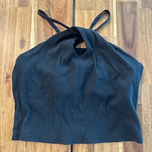 Outdoor Voices Black Halter Crop Top - Picture 2 of 10